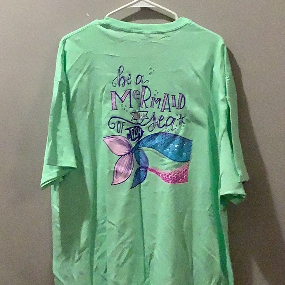 Kids Mermaid Graphic Tee - Green
